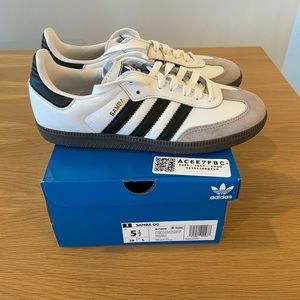 adidas Samba OG Cloud White Core Black (Size 5.5) NEW- In Box